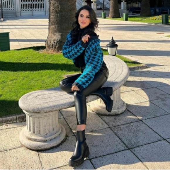 NEW Zara Houndstooth Cardigan Small - Picture 10 of 15